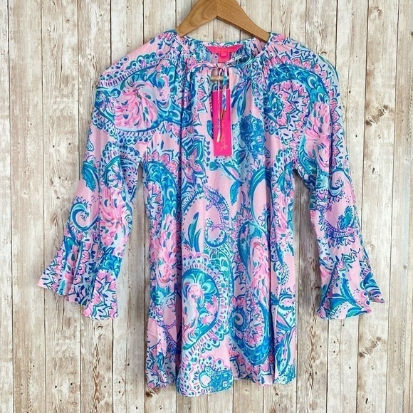 Lilly Pulitzer Willa Flounce Sleeve Top Size XXS - Picture 4 of 13